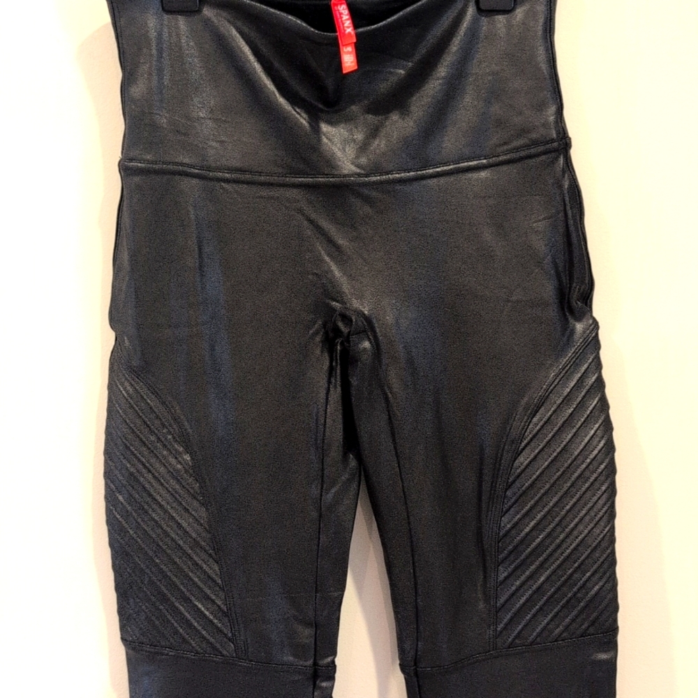 SPANX Black Moto Leggings